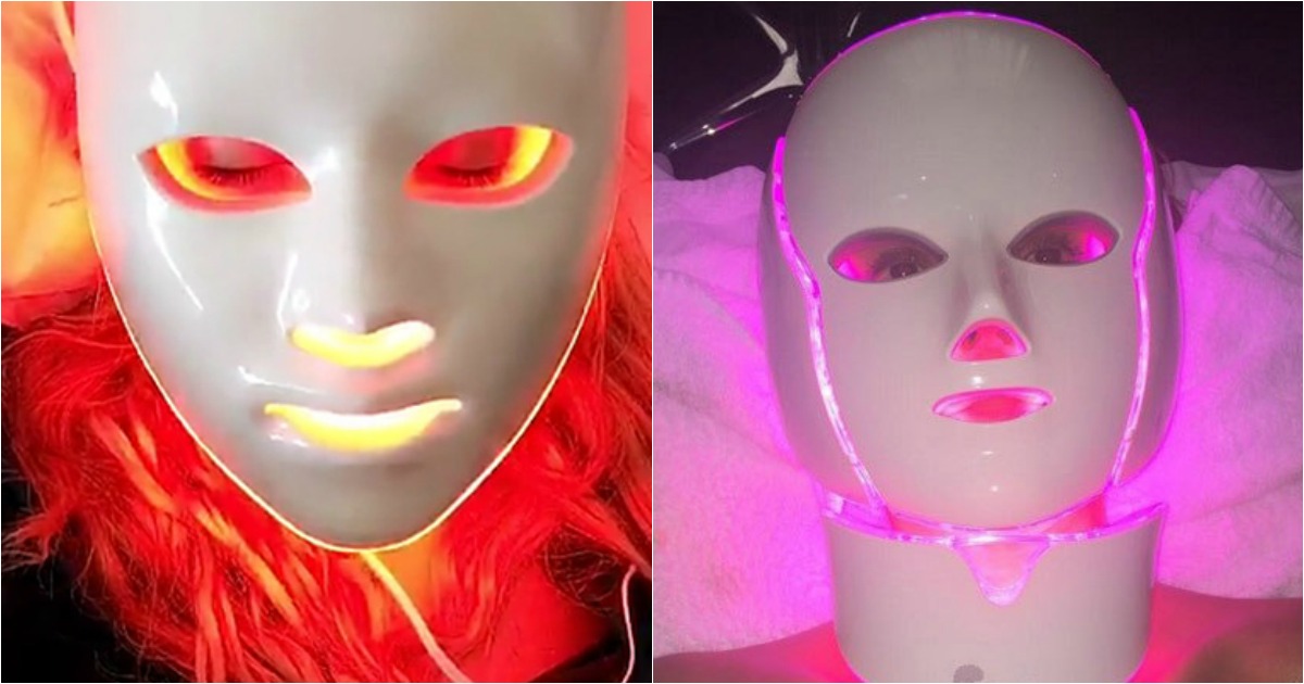 Kate Hudsen and Jessica Alba using light therapy on instagram.